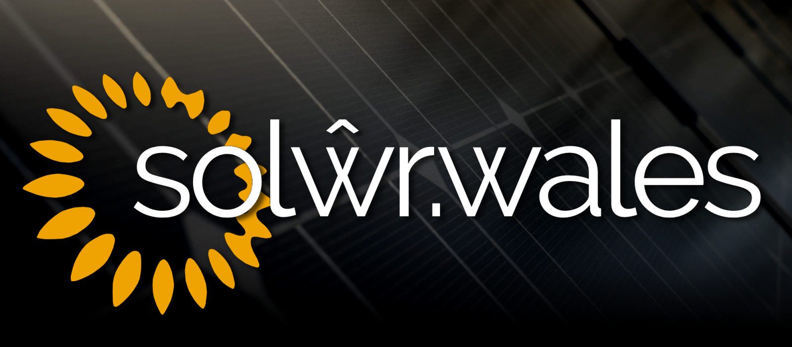 Solwr Wales PV motif - Energy for Wales, blue skies not required!